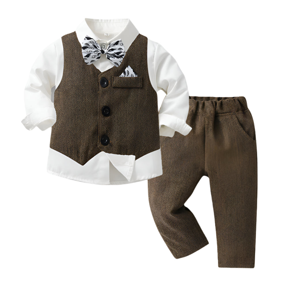Boys Formal Outfit Bow Tie Suit Set
