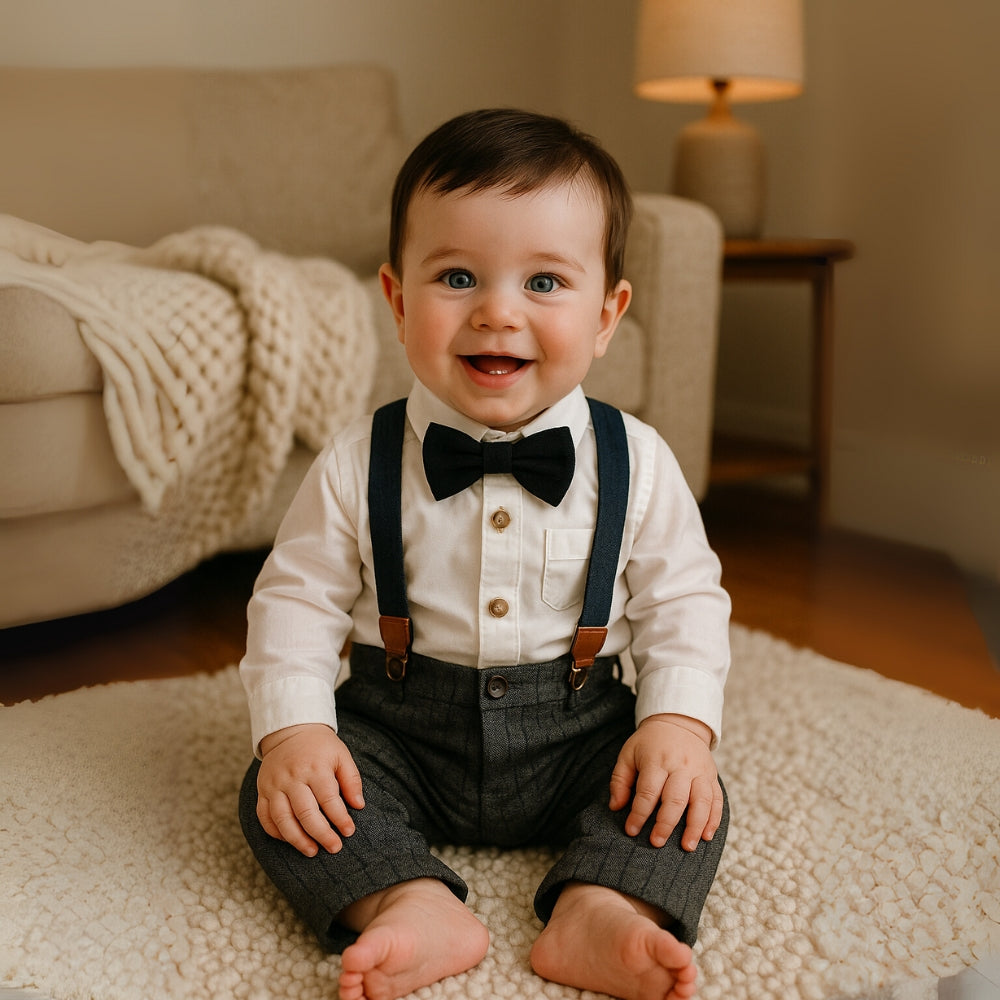 Boys Formal Outfit Bow Tie Suit Set