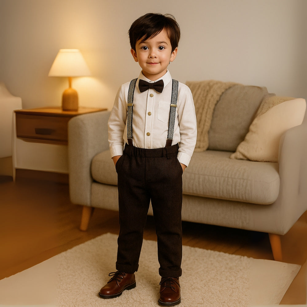 Boys Formal Outfit Bow Tie Suit Set
