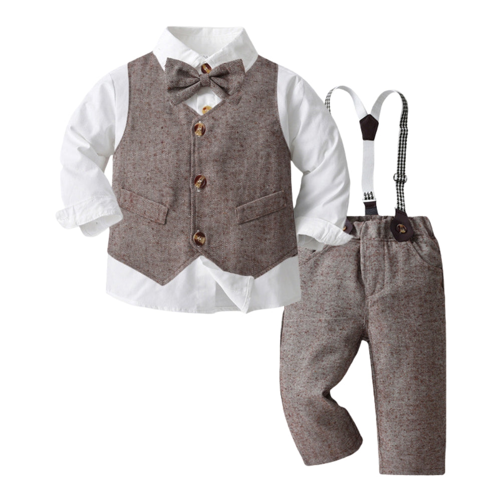 Dapper Little Gentleman Vest & Suspender Set